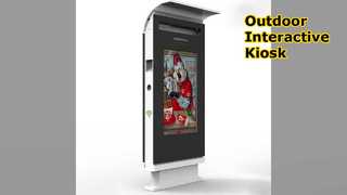 Interactief display met touchscreen voor buitenkiosk