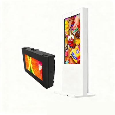 kopen 32-86 inch IP65 waterdichte digitale buitenreclame met 10-punts touch interactieve totem kiosk online vervaardiging