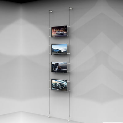 Android 11 Wifi Remote Glass Window Hanging Digital Signage met Aluminium Alloy Housing