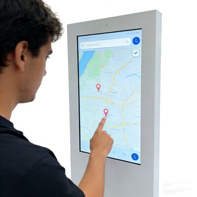 3000cd/m² Helderheid IP65 Waterdicht Buiten Digitale Signage met Infrarood Touch LCD Reclame Kiosk