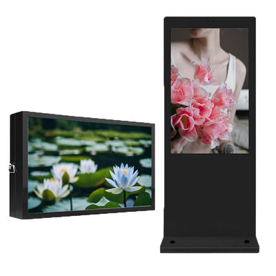 55 inch 4000Nits Hoge helderheid IP65 weerbestendige digitale buitenborden met 2K-resolutie Interactieve kiosk